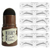 Picture of Eyebrow Stamp Shaping Kit, One Step Brow Stamp Stencil Kit Waterproof Eye Brow Stamp Makeup Tools Eyebrow Definer with 6 Reusable Eyebrow Stencils (Light Brown)