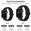 Picture of Kaome Sport Band Compatible with Apple Watch Band 44mm 42mm, Soft Durable Strap, Women Men Replacement Wristband for iWatch Band Series 4, Series 3, 2, 1, Breathable Colorful Design-S/M Black