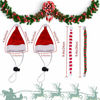 Picture of GABraden 2 Pack Christmas Bearded Dragon Lizard Christmas hat and Scarf, Small Animal Guinea Pig Christmas Costume Clothing (2-Red, Christmas)