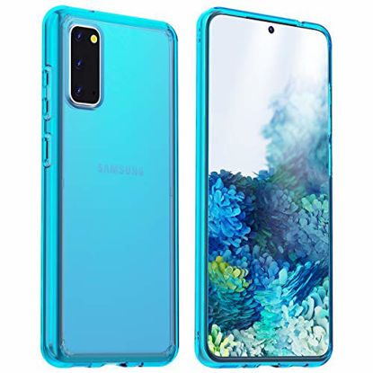 Picture of Redpepper Designed for Samsung Galaxy S20 Case, Matte Clear Case Hard PC+Soft TPU Bumper Shockproof Cover for Samsung Galaxy S20 5G 6.2 Inch (Blue)
