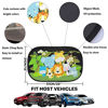 Picture of MOVINPE Car Sun Shade for Baby Kids 2 Pack Static Cling Side Window Car 80GSM Rear Sunshades Universal with 8 Suction Cups and Storage Bag - Sun Glare and UV Rays Protection Jungle Animals