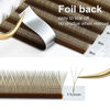 Picture of NAGARAKU W Eyelash Extension 3D Volume Premade 0.07mm D curl 8-12mm mix Faux Mink Natural Brown Cluster Easy Fanning yy Eye Lashes