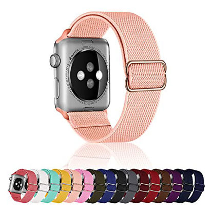 Picture of SACRONS Stretchy Nylon Solo Loop Compatible with Apple Watch Bands 38mm/40mm,42/44mm,Adjustable Braided Sport Elastic Nylon Wristband for i-Watch Series 6/SE/5/4/3/2/1