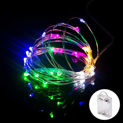 Picture of XINKAITE String Lights, Waterproof LED String Lights, Fairy String Lights Starry String Lights for Indoor& Outdoor DIY Decoration Home Parties Christmas Holiday (10FT/3Meters, Multicolor)