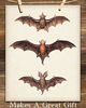 Picture of Vintage Bat Painting - 11x14 Unframed Art Print - Great Biology Lab Decor and Gift for Students, Teachers and Biologists Under $15