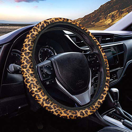 Zebra print steering wheel on sale cover