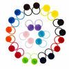 Picture of Fishdown 24 Pcs Pom Ball Hair Ties, Fluffy Pom Pom Ball Hair Band for Girls, Toddlers Pigtail Ball Ponytail Holders for Girls