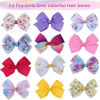 Picture of 12Pcs 5 Inch Hair Bows for Girls,Unicorn Rainbow Heart Hair Bow Alligator Clips Colorful Grosgrain Ribbon Bows Hair Clips for Girls Toddlers Kids Children Teens