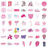 Picture of 102PCS Preppy Vinyl Sticker Party Supplies Vinyl Waterproof Sticker Aesthetic Stickers Decor Pink Party Mobile Phone Stickers for Laptop Water Bottle Potion Bottle(Pink Stickers) (Preppy Sticker)