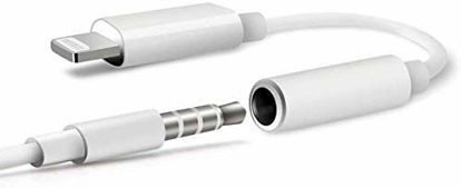 Picture of 2 Pack Headphone Adapter for iPhone 11 Audio Jack Headphones dongle Splitter Compatible with iPhone 7/7Plus /8/8Plus /X/Xs/Xs Max/XR Adapter to 3.5mm Aux Connector Accessory Support All iOS System
