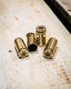 Picture of 40 Caliber Valve STEM CAPS | Once Fired Bullet Round | Set of 4 (Brass) from LUCKY SHOT
