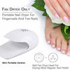 Picture of Nail Fan Dryer for Regular Nail Polish, Portable Nail Dryer Nail Art Polish Machine Quick Dry Nail Polish Gel Nail Dryer Blower for Fingernail Toenail, Portable Fans Battery Operated