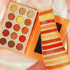 Picture of Red Orange Eyeshadow Palette Sunset 15 Color,Afflano Pro Highly Pigmented Glam Fall Eye Shadow Makeup Palettes,Nudetude Neutral Brown Yellow Gold Warm,Matte Glitter Shimmer Metallic Eyeshadow Pallet