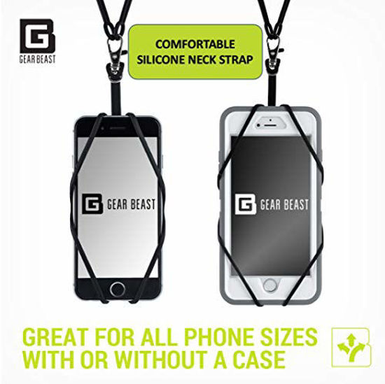 Gear Beast Hero Cordino Universale Per Telefono Con Tasca Porta Carte E Tracolla In Silicone, Per Smartphone