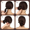 Picture of 2 Pieces Japanese Chinese Hair Stick Retro Wooden Hairpin Flower Hair Chopsticks Handmade Wooden Hair Stick Classic Hair Chopstick Hair Pins for Long Hair