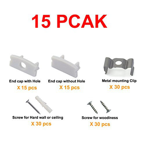 GetUSCart- Hunhun 15-Pack End Caps and Mounting Clips for Hunhun U ...