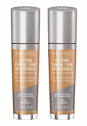 Picture of Rimmel Lasting Finish Breathable Foundation, Noisette, 1 Fl Oz, Pack of 2
