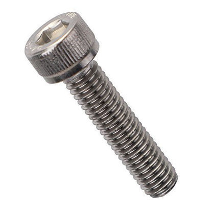 Picture of 1/4-20 x 2" Socket Head Cap Screws, Allen Socket Drive, Stainless Steel 18-8 (304), Full Thread, Bright Finish, Machine Thread, 25 PCS