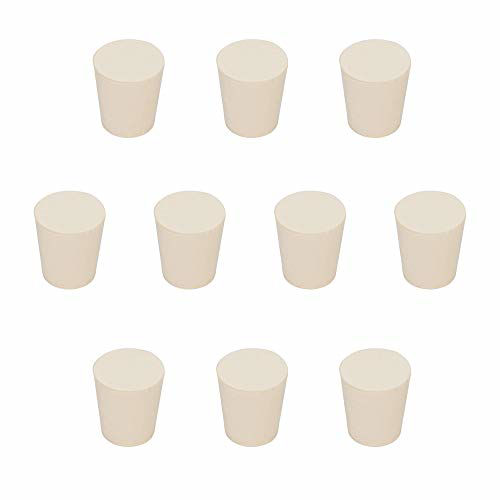 GetUSCart- StonyLab Solid Rubber Stoppers, 10-Pack 3# White Tapered Lab ...