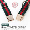 Picture of NISIYE Premium Dog Collar, Soft Comfortable Dog Collars in Luxury Style, Durable Adjustable Dog Collar with Metal Buckle Safety for Medium Dogs