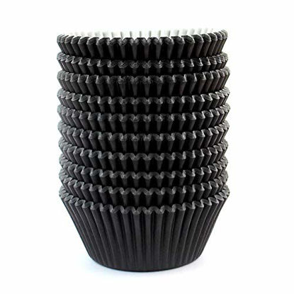 Picture of Eoonfirst Standard Size Baking Cups Halloween Party Cupcake Liners 200 Pcs (Black)