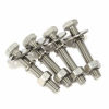 Picture of 4 Sets 3/8-16 x 2-1/2" Hex Head Screws Bolts, Nuts, Extra-large and Thick Flat & Lock Washers, Fully Threaded, Stainless Steel 18-8, Bright Finish