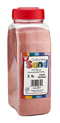 Picture of Hygloss Products Colored Play Sand - Assorted Colorful Craft Art Bucket O' Sand, 3 lb, Pastel Rainbow