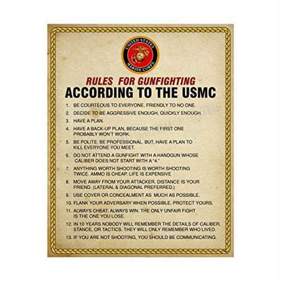 GetUSCart- “Rules for Gunfighting According to the USMC”-U.S. Marine