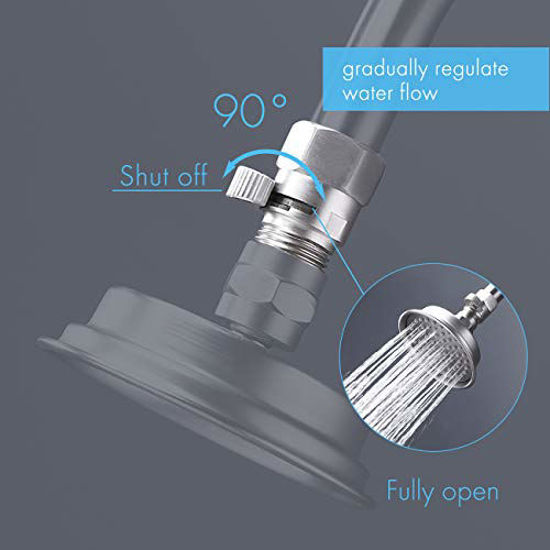 GetUSCart KES Shut Off Valve Brass Shower Head Valve with Handle Lever