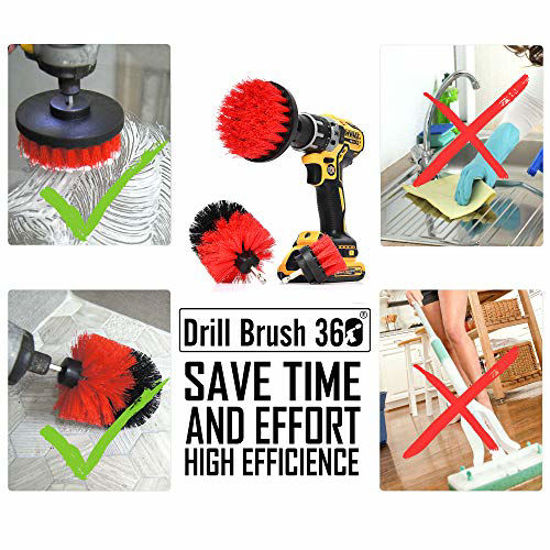 GetUSCart DRILL BRUSH 360 Original Attachments 3 Pack kit Cleaner