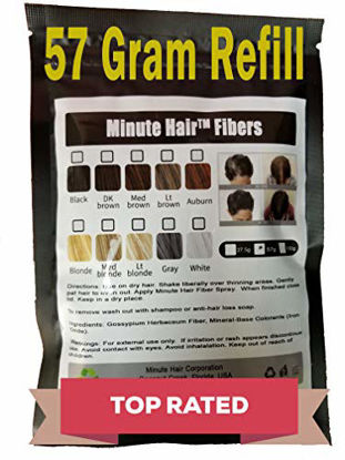 Picture of Hair Building Fibers Medium Blonde 57 Grams (2 oz) Minute Hair Refill Hair Loss Concealer That You Can Use for Your Bottles From Competitors Like Toppik, Xfusion (Medium Blonde)