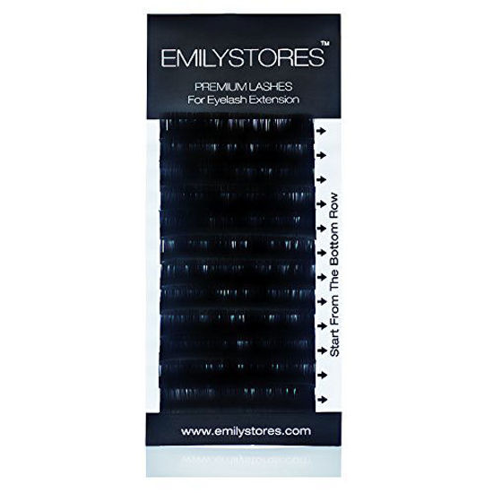 Picture of EMILYSTORES 0.05mm Thickness D Curl 12mm Length Lashes Silk Mink Eyelashes For Eyelash Extensions Single Size One Tray