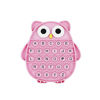 Picture of Push Pop Bubble Fidget Sensory Toy, Stress Relief Anti-Anxiety Tools for Kids & Adult, Silicone Letters Alphabet Owl haped Decompression Popping Toy for Autism with Special Needs (Black Letters-Pink)
