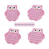 Picture of Push Pop Bubble Fidget Sensory Toy, Stress Relief Anti-Anxiety Tools for Kids & Adult, Silicone Letters Alphabet Owl haped Decompression Popping Toy for Autism with Special Needs (Black Letters-Pink)