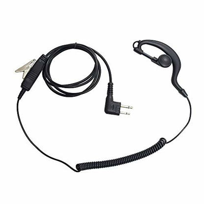 Picture of 1 pack M head Earpiece Headset PTT With Mic for 2-pin Motorola Two Way Radio by BESTFACE