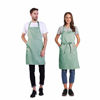 Picture of BIGHAS Adjustable Bib Apron with Pocket Extra Long Ties for Women Men, 18 Colors, Chef, Kitchen, Home, Restaurant, Cafe, Cooking, Baking (Gossamer Green)