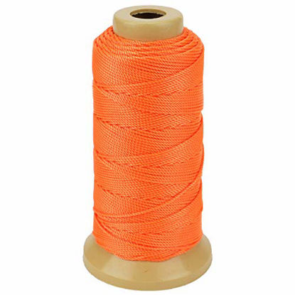 Picture of Twisted Nylon Line Twine String Cord for Gardening Marking DIY Projects Crafting Masonry (Orange, 1.5mm-328 feet)