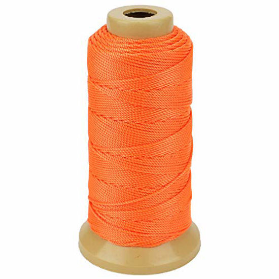 Picture of Twisted Nylon Line Twine String Cord for Gardening Marking DIY Projects Crafting Masonry (Orange, 1.5mm-328 feet)