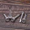 Picture of #8 x 1-1/2" (1/4" to 3" Available) Hex Washer Head Self Drilling Screws, Self Tapping Sheet Metal Tek Screws, 410 Stainless Steel, 100 PCS