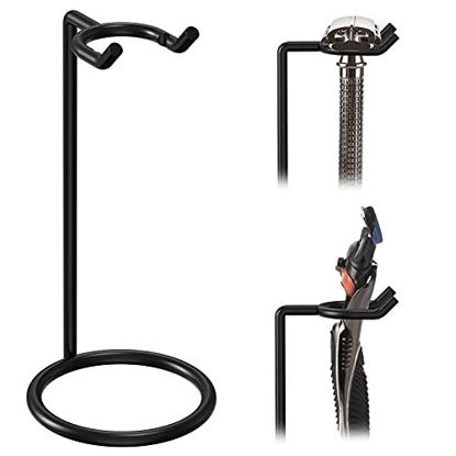 Picture of Linkidea Safety Razor Stand, Stainless Steel Shaving Brush Holder, Deluxe Men's Shaving Holder Base, Compatible with Gillette Fusion 5 Proshield & Proglide, Mach 3 Classic (Black)