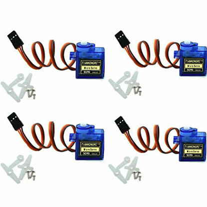 Picture of 4Pcs SG90 9g Micro Servos for RC Robot Helicopter Airplane Controls Car Boat