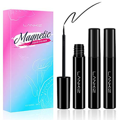 Picture of LANKIZ Magnetic Eyeliner 3 Tubes 5ml, Magnetic Lash Liner, Liquid Eyeliner for Magnetic Eyelash, Natural Looking, Waterproof (5ml0.17us.fl.oz)