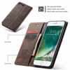 Picture of QLTYPRI iPhone 6 6S Case Vintage PU Leather Wallet Case TPU Bumper [Card Slots] [Hands-Free Kickstand] [Magnetic Closure] Shockproof Flip Folio Case for Apple iPhone 6/6S - Coffee
