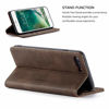 Picture of QLTYPRI iPhone 6 6S Case Vintage PU Leather Wallet Case TPU Bumper [Card Slots] [Hands-Free Kickstand] [Magnetic Closure] Shockproof Flip Folio Case for Apple iPhone 6/6S - Coffee