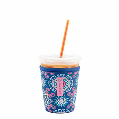 Picture of Java Sok Reusable Neoprene Insulator Sleeve for Iced Coffee Cups (Floral Burst,"Small, 18-20oz")