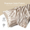 Picture of MR&HM Satin Pillowcase for Hair and Skin, Silk Satin Pillowcase 2 Pack, Standard Size Pillow Cases Set of 2, Silky Pillow Cover with Envelope Closure (20x26, Champagne Striped)