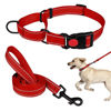 Picture of Martingale Dog Collar and Leash Set Martingale Collars for Dogs Reflective Martingale Collar for Small Medium Large Dogs(Red&M)