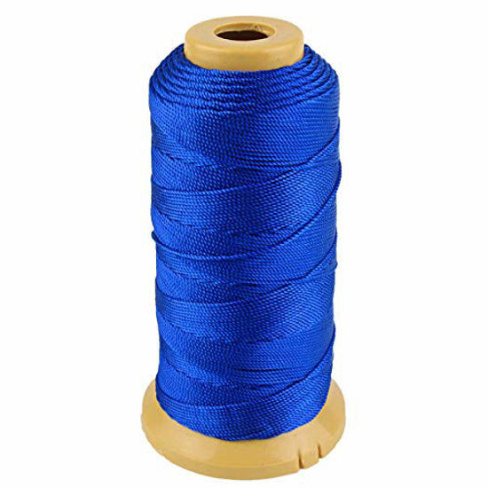656 Feet Twisted Nylon Twine String Cord for Gardening Marking DIY Projects  Crafting Masonry (Blue, 1mm-656 feet)