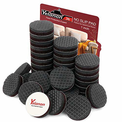 Picture of Non Slip Furniture Pads -36 pcs 1 Furniture Grippers, Non Skid for Furniture Legs, Self Adhesive Rubber Feet Furniture Feet, anti slide Furniture Hardwood Floor Protector for Keep Furniture Stoppers