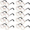 Picture of 10 Piece Dog Sunglasses Round Metal Cat Classic Retro Sunglasses Pet Hippie Cute and Funny Pet Sunglasses Dog Cat Cosplay Party Costume Photo Props (Transparent)